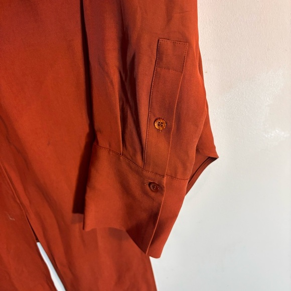 ZARA Sz XS Blouse Oversized Multi Position Ties Flowy Long Sleeve NEW WITH TAGS - Picture 7 of 12